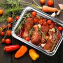 NYHI 9x13 Aluminum Pans With Lids, Disposable Half Size Steam Table Foil Pans for Catering, Baking, Roasting, Buffet Trays, Food Containers (10 Pack)
