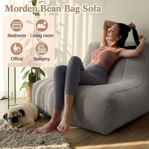 One Inflatable Chair for Adults (Dark Grey)