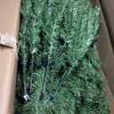 9 ft. Unlit PVC Slim Pencil Artificial Christmas Tree with Solid Metal Legs in Green