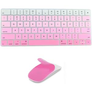 Silicone Soft Protector Covers for Apple Magic Keyboard (MLA22LL/A) with US Layout and MAC Magic Mouse (Pink)