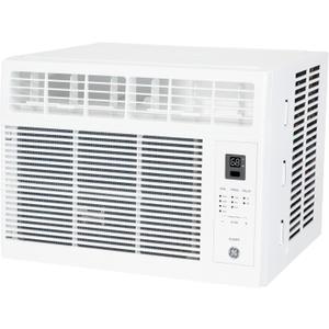 GE Electronic Window Air Conditioner 5000 BTU, White, Efficient Cooling for Smaller Areas Like Bedrooms and Guest Rooms, 5K BTU Window AC Unit with Easy Install Kit