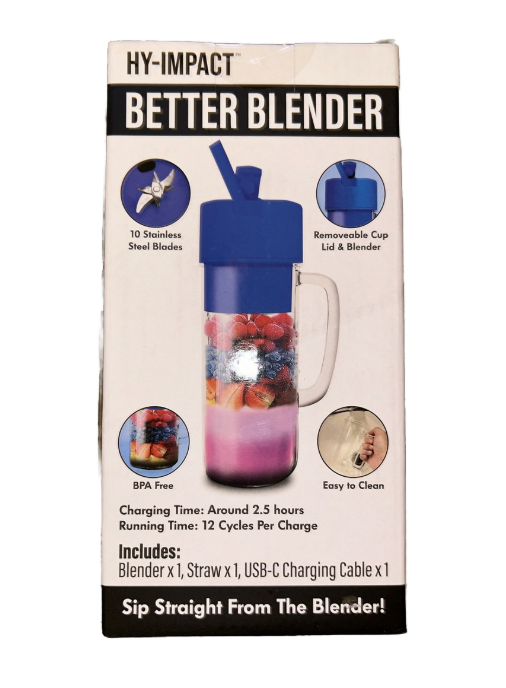 Better Cordless Blender 16 Oz Cordless USB Rechargeable Turbo Power B 2