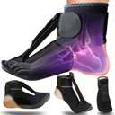 Plantar Fasciitis Night Splint for Men & Women Medium, Trim to Fit Tension Strap, Achilles Tendonitis, Foot Drop, Arch Strain & Ankle Relief For Heel Pain, Enjoy Relief with Every Use, M