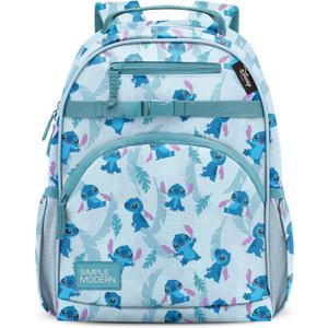 Simple Modern Large Disney Kids Backpack for School Girls and Boys | Elementary Backpack for Teen | Fletcher Collection | Kids - 16" tall | Tropical Stitch