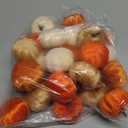 Folmywy 24 Pcs Faux Velvet Pumpkins Small Artificial Fall Harvest Pumpkin Decoration Fake Foam Fabric Pumpkins for Thanksgiving Halloween Fall Wreath Home Decor Table Vase Filler Wedding