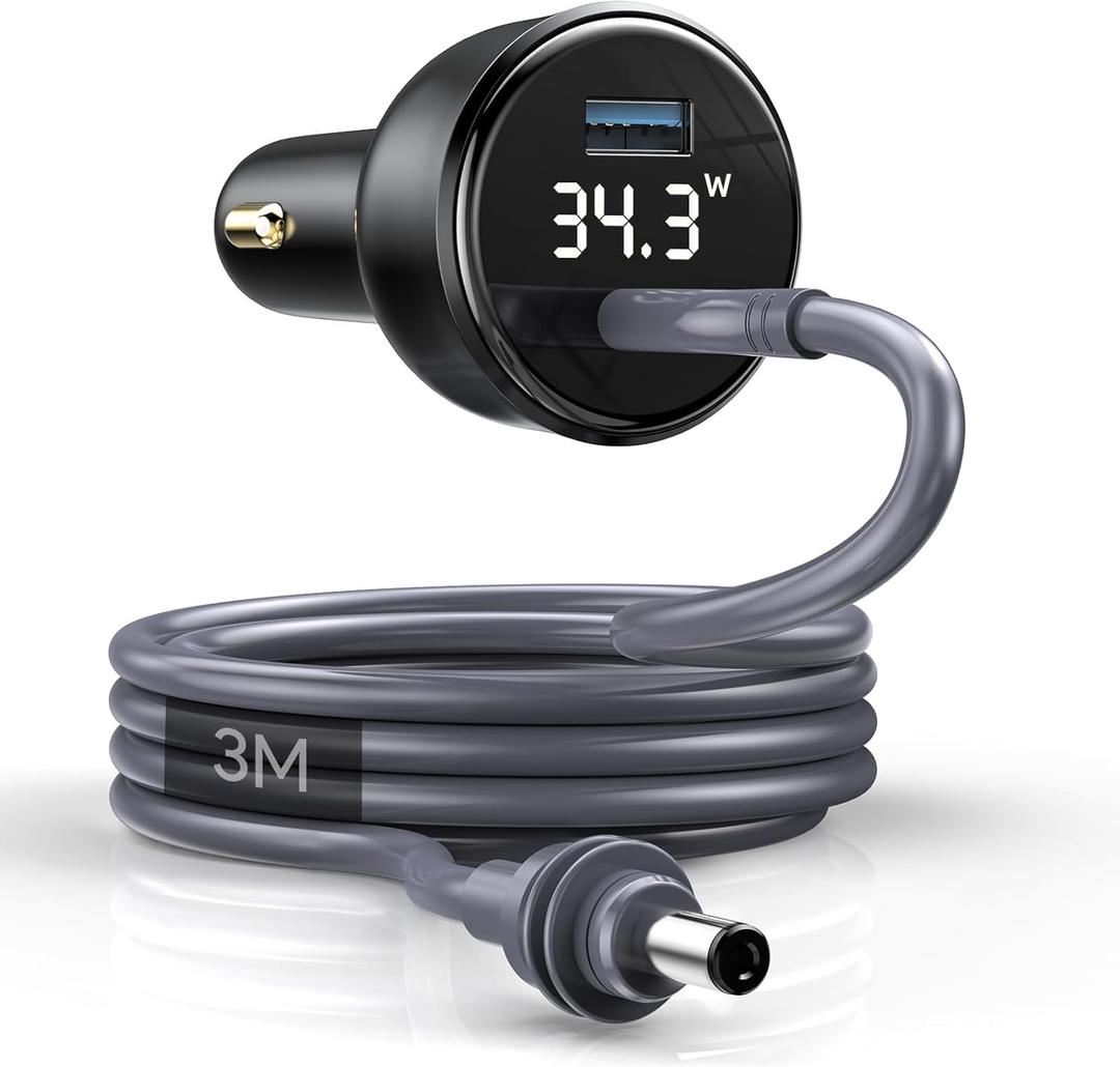 ELUTENG Starlink Mini Cable 10FT DC Power Cable + Starlink Cigarette Lighter Adapter 12V Car Adapter Power Cable 18AWG Waterproof Cigarette Lighter to DC Cord 12V-24V for Starlink Mini Accessories