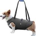 Coodeo Dog Lift Harness, Pet Support & Rehabilitation Sling Lift Adjustable Padded Breathable Straps for Old, Disabled, Joint Injuries, Arthritis, Loss of Stability Dogs Walk (Black, M)