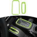 RT-TCZ for Jeep JK Gear Shift Panel Trim Cover Light Green for Jeep Wrangler JK JKU 2011-2017 Light Green Interior Accessories 2pcs