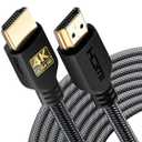 PowerBear 4K HDMI Cable 30 ft | Long Hdmi Cable, Braided Nylon & Gold Connectors, 4K @ 60Hz, Ultra HD, 2K, 1080P, ARC & CL3 Rated | for Laptop, Monitor, PS5, PS4, Xbox One, Fire TV, & More