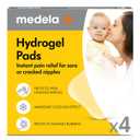 Medela Hydrogel Pads, Instant Pain Relief for Cracked or Sore Nipples from Breastfeeding and Pumping, Cooling Moisture Supports Natural Healing, Pack of 4