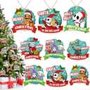 Christmas Tree Decorations, 18PCS Christmas Jack Sally Wooden Hanging Ornaments for Tree, Wood Nightmare Christmas Before Decor Indoor Home Party Gifts