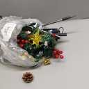 Tabletop Christmas Tree with LED String Lights,22In Pre-Decorated Mini Artificial Christmas Tree for Desktop, Star Treetop and Colored Ornaments for Home Indoor Holiday Christmas Decoration-Red (Yellow)