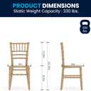 Flash Furniture Hercules 6 Pack Childs Gold Resin Party and Event Chiavari Chair for Commercial & Residential Use, Set of 6