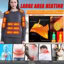 26-Zone Heated top and 16-Zone Heated Pants heated underwear for women men,Suitable winter skiing motorcycles  (Gray, XL)