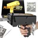 Money Gun Shooter  RUVINCE Money Gun for Movies That Look Real, Prop Gun Make it Rain, Handheld Cash Gun for Game Movies Party (Black)