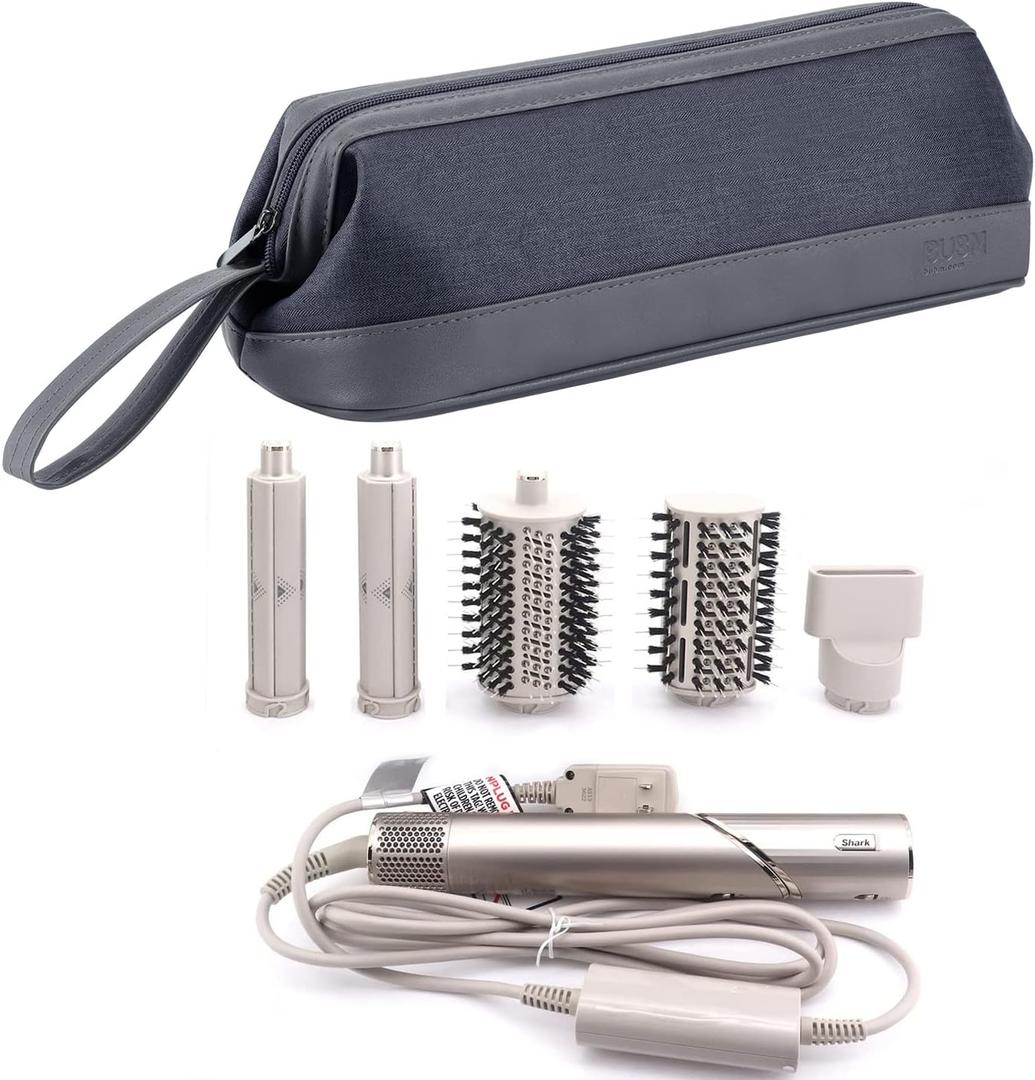Airwrap Travel Case for Dyson/Shark Flexstyle, Travel Pouch for Complete Styler and Attachments, Travel Bag for Hair Dryer (Dark Gray)