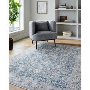 Livabliss x Vivir Mary Vintage Area Rug, 2'7" x 7'3", Gray, (3' x 7')