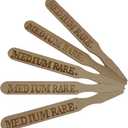500 Count | KingSeal 3.5 Inch Natural Birch Wood Steak Markers, Heat Stamped, MED RARE, Eco Friendly, Bulk Pack - 1 Box of 500