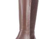 Propet Womens Talise Round Toe Zippered Casual Boots Knee High Mid Heel 2-3" - Black (7.5 Wide, Brown)