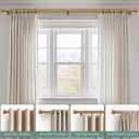 Lootkell Warm Gold Curtain Rods for Windows 72 to 144 Adjustable Length Heavy Duty 1" Diameter Brass Bronze Long Window Curtain Rod with Solid Metal Finials for Outdoor Farmhouse Bedroom Living Room