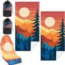 2 Pack Car Seat Towel Covers with Storage Bag Seat Post Workout Sweat Washable Cover Non Slip for Car Towel for Dog Pet Workout Outdoor Sport Activities