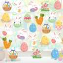 3 x 24PCS Easter Hanging Swirl Decorations Easter Eggs Bunny Ceiling Decorations Easter Party Decorations for Birthday Home Office Classroom Spring Decorations
