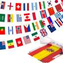 100 Countries String Flag, 82 ft International Flags Bunting Banner, World Flag Banner Decoration for School, Sports Events, Grand Opening, Party