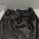 MakeMeChic Women's Summer Satin Silk Pants Casual Flowy Pants Beach Vacation Wide Leg Pants (X-Large, Black)