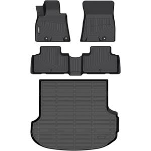 GINOWY-Floor Mats & Cargo Liner for 2021-2026 Genesis GV80 & GV80 Coupe (Only 5 Seats), All Weather Car Floor Mats Cargo Liner TPE Rubber Trunk Mat Trunk Liner, GV80 Accessories Mats