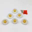 Daisy Vintage Resin Hand Painted Drawer Pulls Cabinet Knobs Handles Country Kitchen Home Decoration White Pack of 6