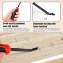 Staple Puller, Upholstery Staple Remover Tool Chrome Vanadium Steel Staple Lifter Staple Puller Pliers Nail Puller Suitable for Furniture Flooring Wooden Boxes (Black & Red)