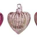 Potchen 12 Pcs Christmas Heart Glass Ornaments Heart Shaped Crystal Hanging Ornaments Bulk Mini Crystal Hanging Decorations for Party Valentines Wedding Anniversary Xmas Tree Decor(Pink)
