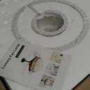 i-POOK Fandelier Ceiling Fan with Lights and Remote, 42'' Crystal Chandelier Fan with 4 Retractable Blades, 6 Wind Speeds, for Bedroom, Living Room, Silver