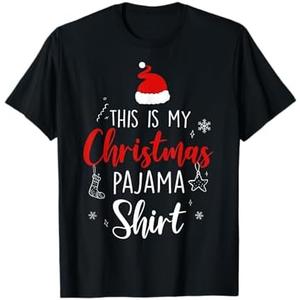 Funny Christmas PJ Pajama Men Women PJS for Family T-Shirt Size XL