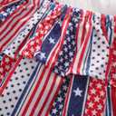 Noubeau 4th of July Toddler Girl Outfit American flag Halter Top Girls Ripped Jeans Denim Shorts Baby Girl Summer Clothes
