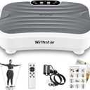 Vibration Plate Exercise Machine,Vibration Plate Platform for Lymphatic Drainage Whole Body Vibration Plate Machine Helps Weight Loss Shaping 330lbs 110V~240V (GrayWhite)