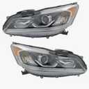 TODO For Accord Headlights Assembly 2016 2017 Pair Driver and Passenger Side | Sedan | Halogen | w/LED Daytime Running Lights | EX/EX-L/Sport | 33100-T2A-A81+33150-T2A-A81 | HO2502169 + HO2503169