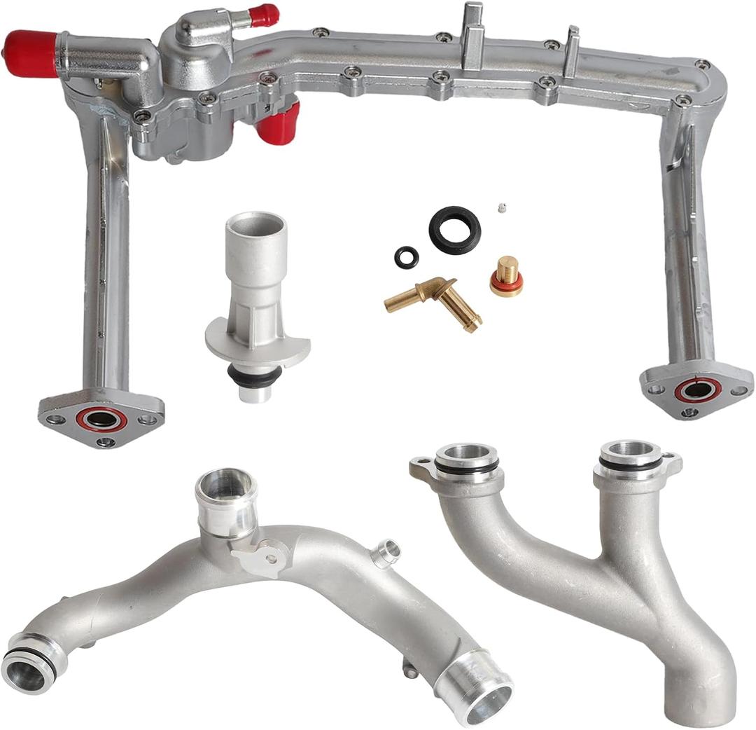 Aluminum Coolant Water Pipe System Kit for Land Rover for Range Rover Sport LR4, for Jaguar XF XJ XE 3.0L V6, OE LR109401 LR092992 LR090630 LR049990