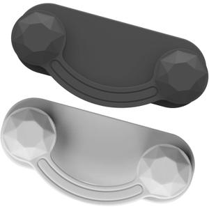 2 Pcs Magnetic Eyeglass Holder for Shirt Strong Magnetic Glasses Holder Name Tag ID Badge Clip Stylish Eyewear Accessory for Readers Sunglasses ID Badges Work Badges Earphone (Black & Grey)