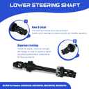 Lower Steering Shaft Steering Column With U Joint Compatible With FORD EXPLORER FLEX POLICE SUV SSV PLUG-IN HYBRID with LINCOLN MKT Replace 425338 AA8Z3B676A BB5Z3B676A BB5Z3B676B