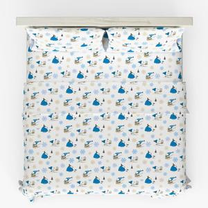 Franco Peanuts Snoopy Puffer Coat Holiday & Christmas Bedding Super Soft 100% Cotton Flannel Sheet Set, King (Officially Licensed Product)