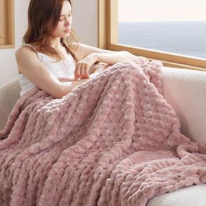 Bedsure Pink Throw Blanket for Couch - Super Soft, Cozy Blankets for Women, Cute Small Fleece Gifts for Girls, 50x70 Inches (Throw XL (50" x 70"), Light Pink)
