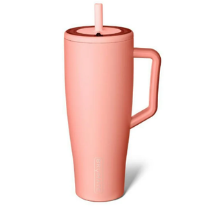 40oz Tumbler with Handle and Straw | 100% Leakproof Insulated Water Bottle Tumbler with Lid and Flexible SoftSip Straw | Made of Stainless Steel | Cup Holder Friendly, Light Pink