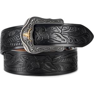 Western Leather Ratchet Belt for Men and Women Classic Design for Casual Wear and Jeans