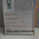 Tastyle Single Serve One Cup Coffee Maker, for K Cups and Grounds, Mini Coffee Maker with Portable Handle, 6 to 12 Oz Brew Size, for Travel, Camping, Office, RV and Dorm, 120V, Oasis