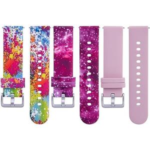 Chofit 5 Pack Bands Compatible for Verizon Gizmo Watch 3 Adventure 3 2 1/for Gabb Watch 3 3E 2 1, 20MM Band Colorful Pattern Wristband Straps for Gizmo Watch/SyncUP Watch