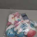 Blue Winter Christmas Decor, 3 Pack Pink Snowman Plush, Santa & Reindeer Stuffed Decorations Indoor, Winter Tree Ornaments, Winter Frostbite Snowman Tiered Tray Centerpieces Table Decor