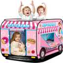 Pop up Play Tent for Kids Aged 3-5 Years Old Boys and Girls : Ice Cream Playhouse Toy Play Tents for Toddlers 3-5 Kids Tent Indoor Outdoor Playhouse Toys for 3 + Year Old, Ice Cream (Pink)