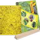 Kensizer 20-Pack Fruit Fly Trap, Yellow Sticky Gnat Traps Killer for Indoor/Outdoor Flying Plant Insect Like Fungus Gnats, Whiteflies, Aphids, Leaf Miners - 6x8 in, Twist Ties Included