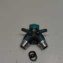 2WAYZ Hose Splitter 2 Way Heavy Duty Outdoor Faucet and Garden Connector - Water Spigot Splitter - Durable All-Metal Y Adapter with Shut-Off Valve - 4 x 4 x 1.5 Inches